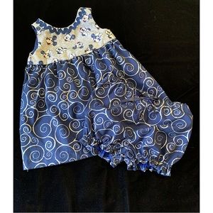 Miss Smarty Pants New Hand Crafted Mickey Mouse Dress Set Size 12-18 mos